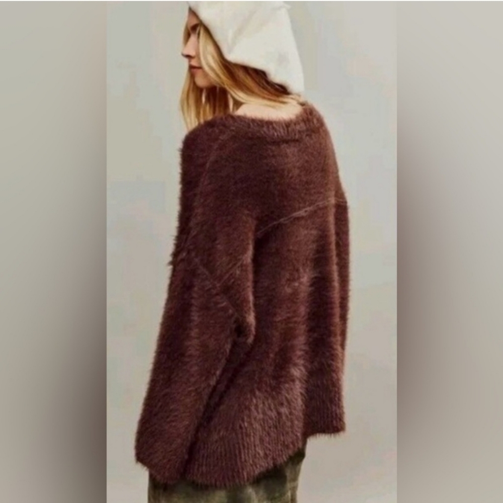 #194- Free People Harrison Bunny Crew Sweater